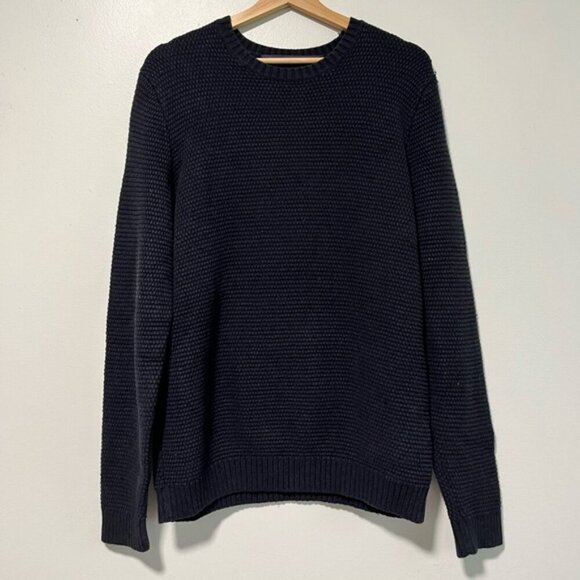 Gap Men’s Navy Chunky Knit Sweater - Size M - Picture 2 of 10
